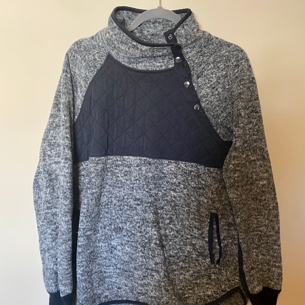 Abercrombie Asymmetrical Snap Fleece